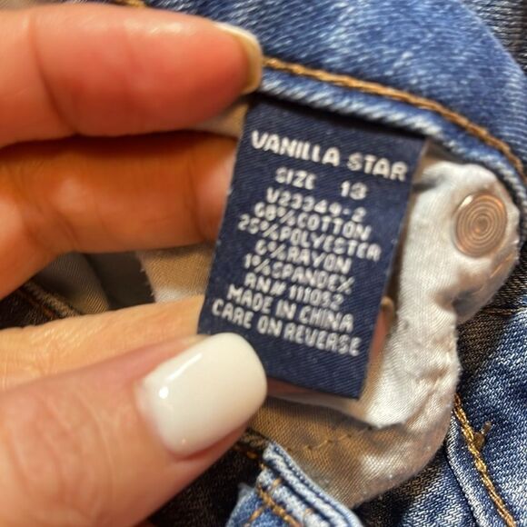 Vanilla star high-rise, slim flare, size 13, distressed - Picture 9 of 9